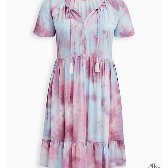 Torrid Tie Dye Tiered Dress 1 XL NWTS - Picture 4 of 6